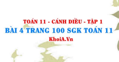 Bài 4 trang 100 SGK Toán 11 tập 1 Cánh Diều